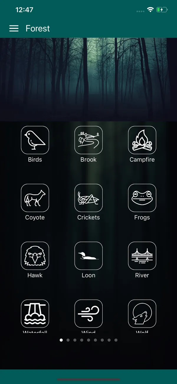 Mood: Relaxing Sounds Forest environment with birds, brook, campfire and other nature sounds